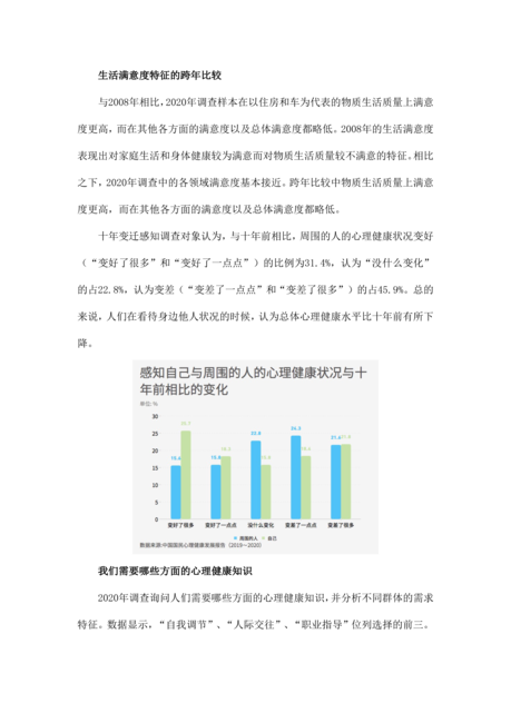 中国国民心理健康发展报告(2019-2020)